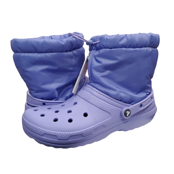 Crocs Classic Lined Neo Puff Boot Digital Violet Size M 12 / W 14 NWOB - Picture 2 of 11